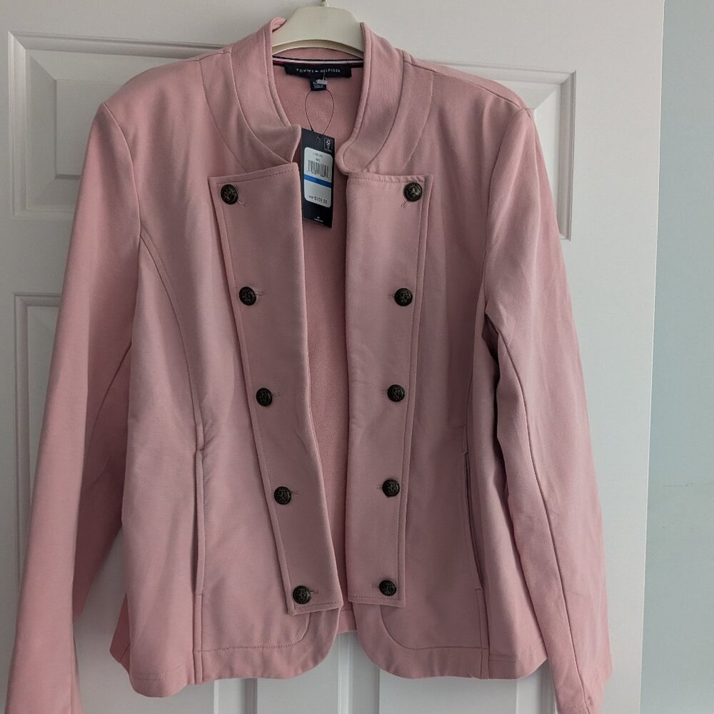 Tommy Hilfiger Women's Blush Pink  Double-Breasted Blazer  Size X  NWT